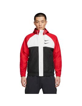 Chaqueta Hombre Nike Swoosh Roja Blanca