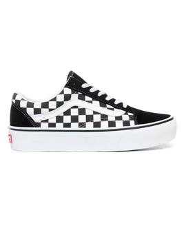 Zapatilla Mujer Vans Old Skool Platfor Cuadros