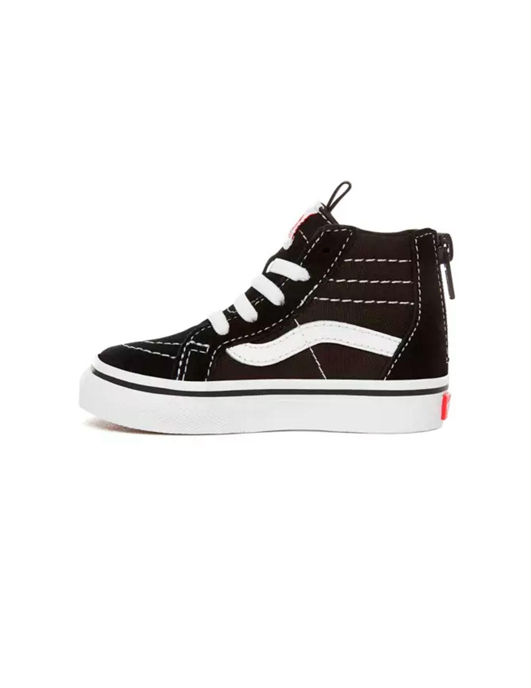 Zapatilla Niño Vans Sk8-Hi Zip Negra