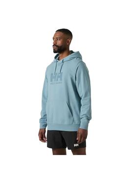 Sudadera Hombre Helly Hansen Logo Hoodie Azul