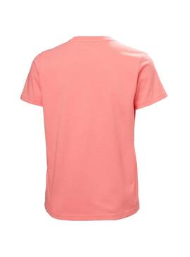 Camiseta Mujer Helly Hansen Logo Coral