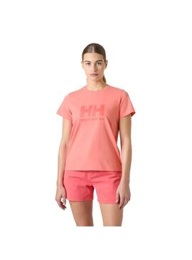 Camiseta Mujer Helly Hansen Logo Coral