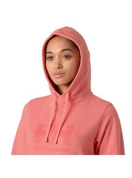 Sudadera Mujer Helly Hansen Logo Hoodie Coral