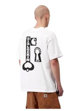 Camiseta Hombre Carhartt WIP Locked Blanca
