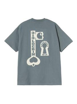 Camiseta Hombre Carhartt WIP Locked Azul