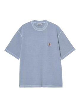 Camiseta Hombre Carhartt WIP Nelson Waffle Azul
