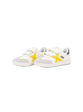 Zapatilla Niño/a Munich Mini Barru Blanca Amarilla