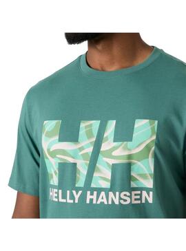 Camiseta Hombre Helly Hansen Core Graphic Verde