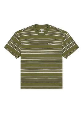 Camiseta Hombre Dickies East Rayas Verde