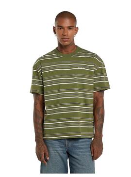 Camiseta Hombre Dickies East Rayas Verde