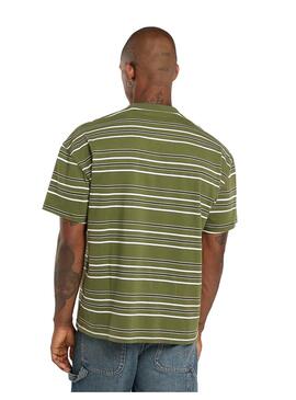 Camiseta Hombre Dickies East Rayas Verde