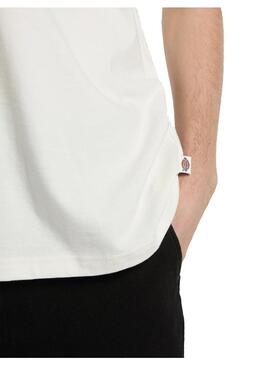 Camiseta Hombre Dickies Wolfhurst Blanca Mostaza