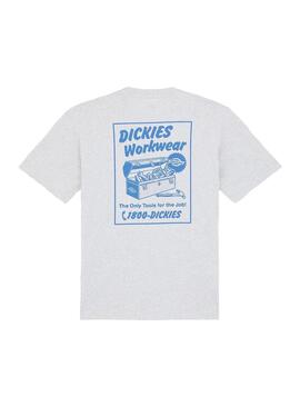 Camiseta Hombre Dickies Dry Ridge Gris Azul