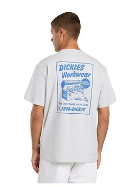 Camiseta Hombre Dickies Dry Ridge Gris Azul