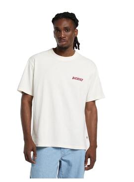 Camiseta Hombre Dickies Drt Ridge Blanca Roja