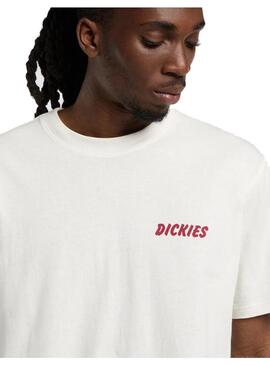Camiseta Hombre Dickies Drt Ridge Blanca Roja