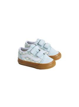 Zapatilla Niño/a Vans Old Skool Cuadros Azul