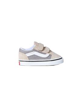 Zapatilla Baby Vans Old Skool V 2Tne Gris