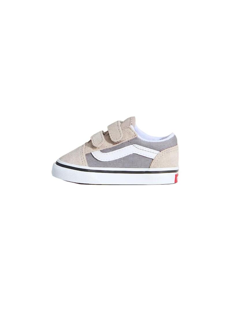 Zapatilla Baby Vans Old Skool V 2Tne Gris