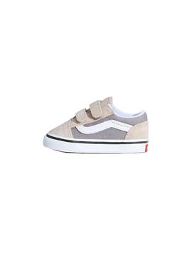 Zapatilla Baby Vans Old Skool V 2Tne Gris