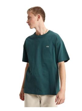 Camiseta Hombre Vans Left Chest II Verde Oscuro