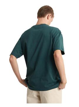 Camiseta Hombre Vans Left Chest II Verde Oscuro