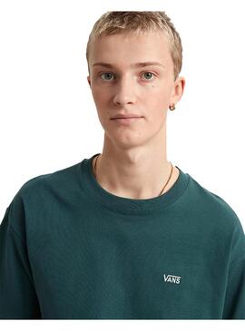 Camiseta Hombre Vans Left Chest II Verde Oscuro