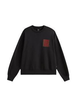 Sudadera Hombre Vans Strech Stack Crackle Negra