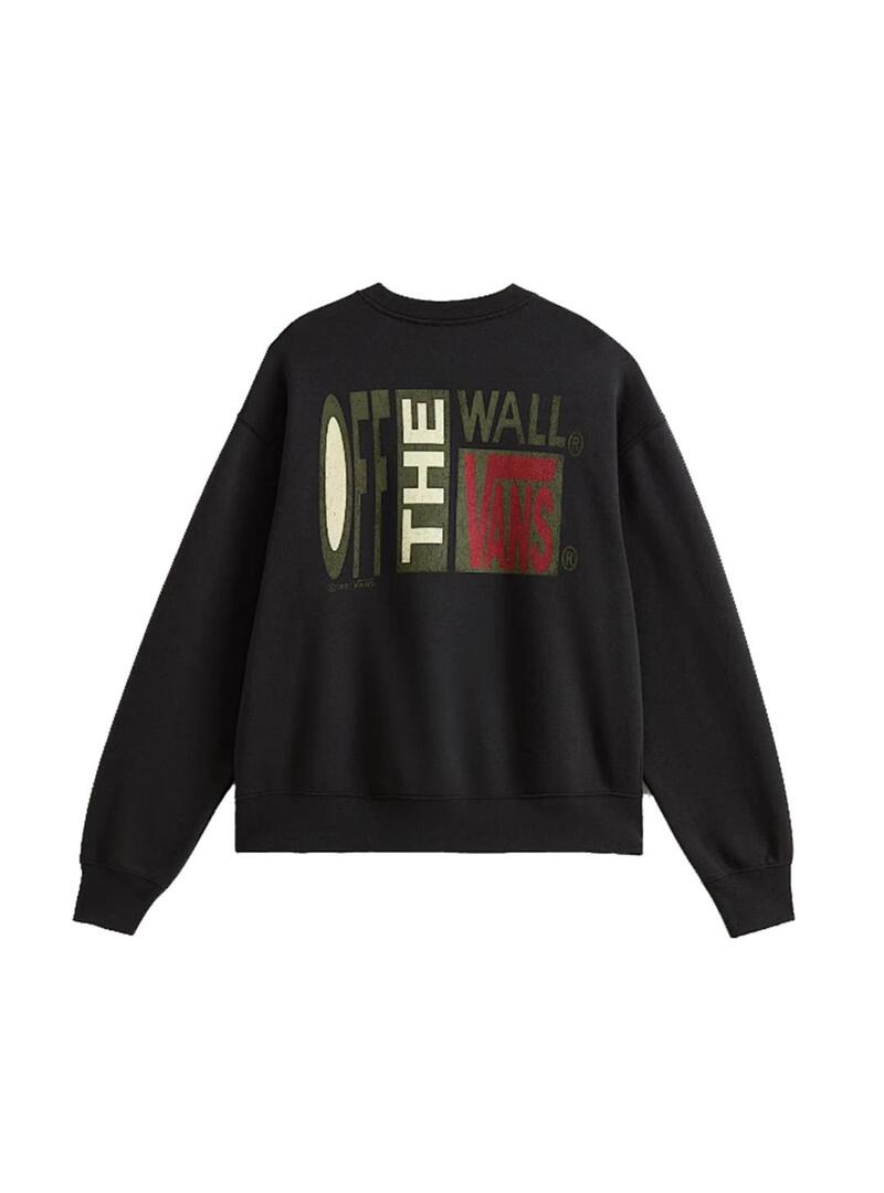 Sudadera Hombre Vans Strech Stack Crackle Negra