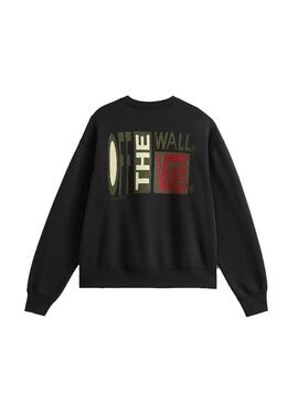 Sudadera Hombre Vans Strech Stack Crackle Negra