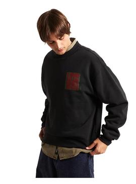 Sudadera Hombre Vans Strech Stack Crackle Negra
