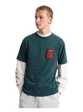 Camiseta Hombre Vans Strech Verde