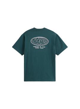 Camiseta Hombre Vans World Tour Loose Verde