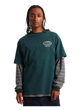 Camiseta Hombre Vans World Tour Loose Verde
