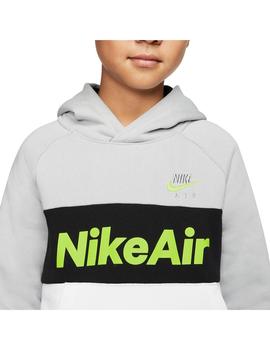 Suadera Niño Nike Air Po Gris/Negra/Fosforita