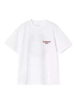 Camiseta Mujer Carhartt WIP Spolied Blanca Roja