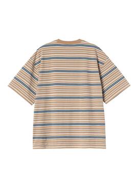 Camiseta Hombre Carhartt WIP Zane Marron Azul