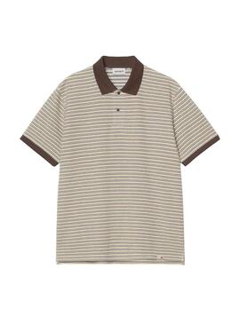 Polo Hombre Carhartt WIP Dion Rayas Amarillo Azul