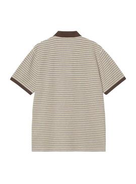 Polo Hombre Carhartt WIP Dion Rayas Amarillo Azul