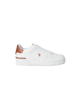 Zapatilla Hombre Ralph Lauren Masters Blanca Cuero