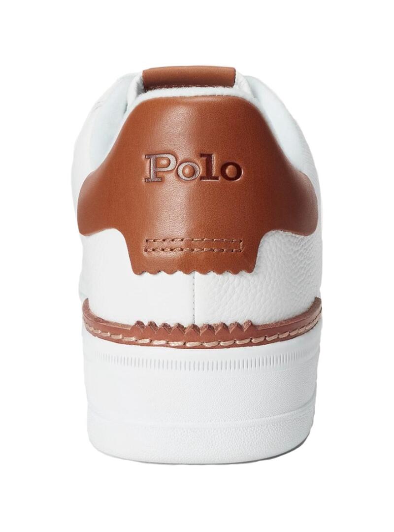 Zapatilla Hombre Ralph Lauren Masters Blanca Cuero