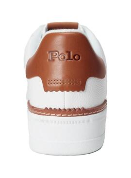 Zapatilla Hombre Ralph Lauren Masters Blanca Cuero