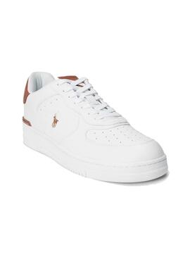 Zapatilla Hombre Ralph Lauren Masters Blanca Cuero