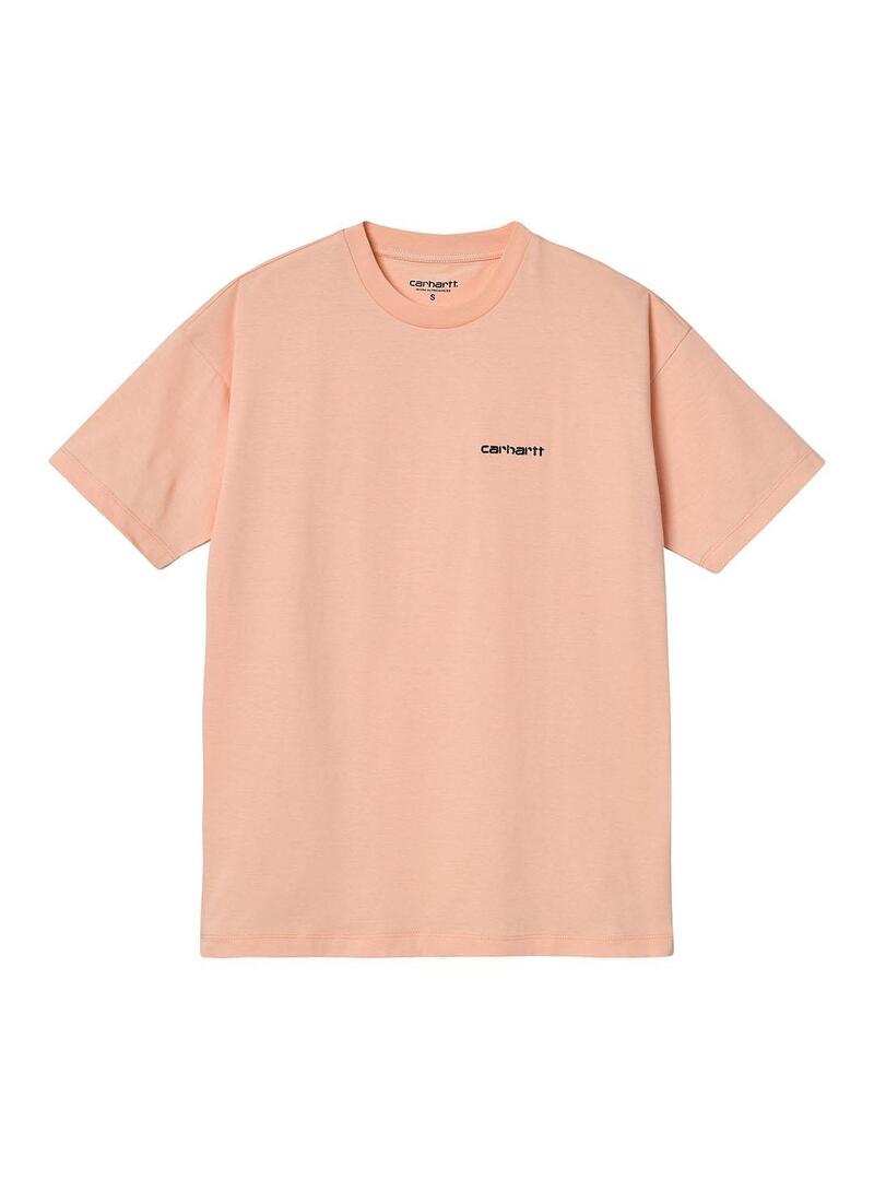Camiseta Mujer Carhartt WIP Script Salmón