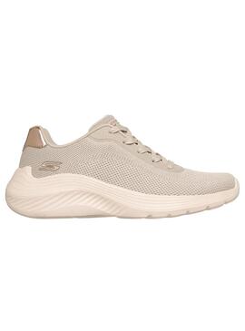 Zapatilla Mujer Skechers Bobs Waves Beige