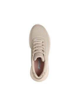 Zapatilla Mujer Skechers Bobs Waves Beige