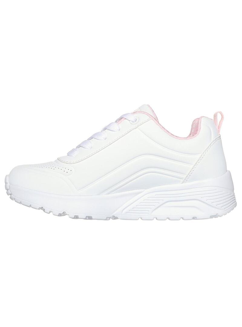 Zapatilla Niña Skechers Uno Lite Blanco