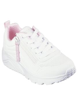 Zapatilla Niña Skechers Uno Lite Blanco