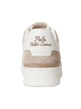 Zapatilla Hombre Ralph Lauren Masters Crt Blanca Beige