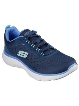 Zapatilla Mujer Skechers Flex Appeal 5.0 Marino